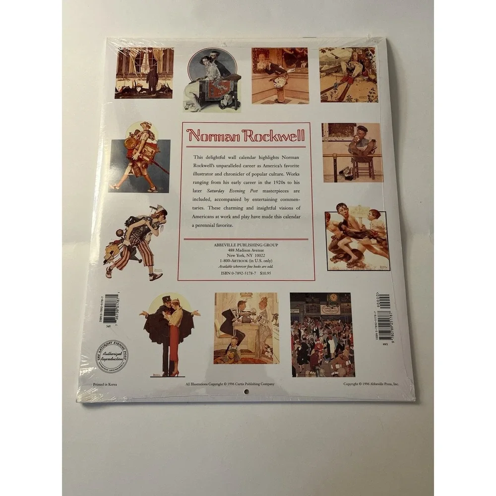 Vintage Norman Rockwell Art Wall Calendar 1997 Size 11
